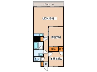 第２すずらんハイツの物件間取画像